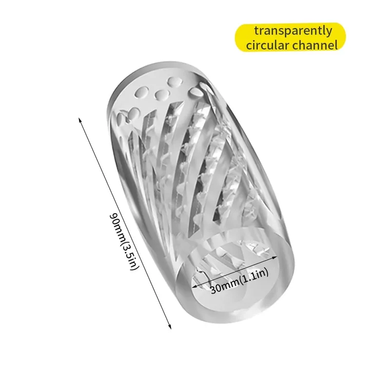 Transparent Masturbation for Men Pleasent Aircraft Cup Device Soft Pocket Vaginal Sleeve Training Adult Blowjob Sex Toy for Male