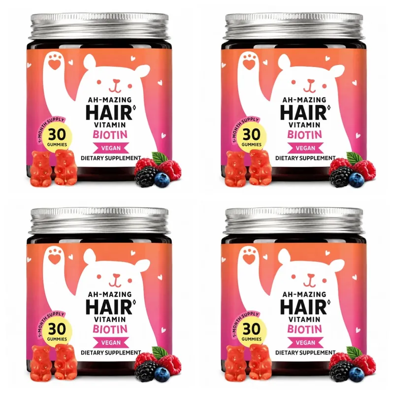 Biotin Gummies 5000 Mcg Hair Skin Nails Support Vegan Beauty Vitamins 30 Gummies Daily Wellness Supplement