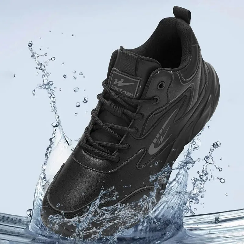 Double Star Men Sneakers 2026 New Fashion Casual Shoes Water Resistant Leather Upper Running Walking Shoes Anti Slip Lightweight — image 7