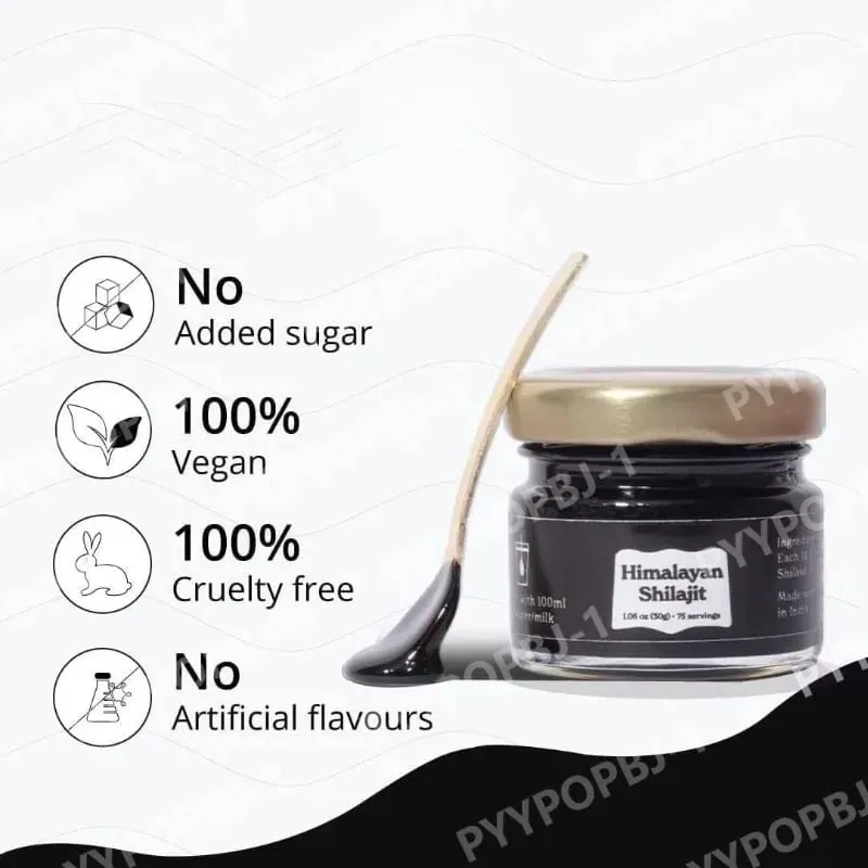 Himalayan Shilajit Resin Organic Natural Fulvic Acid ISO Certified 1.06 OZ 75 Servings 85+ Trace Minerals for Men and Women