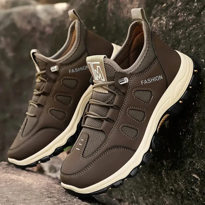 Men's Hiking Shoes Fashion High Quality Men Sneakers Outdoor Trekking Climbing Sport Shoes Breathable Lace Up Men Walking Shoes