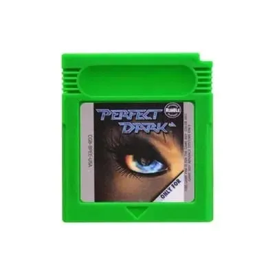 เขียนใหม่ได้ USA รุ่น GBC เกม Perfect Dark 9 สีเปลือกหอยพร้อมแบตเตอรี่คอนโซลวิดีโอเกมการ์ด