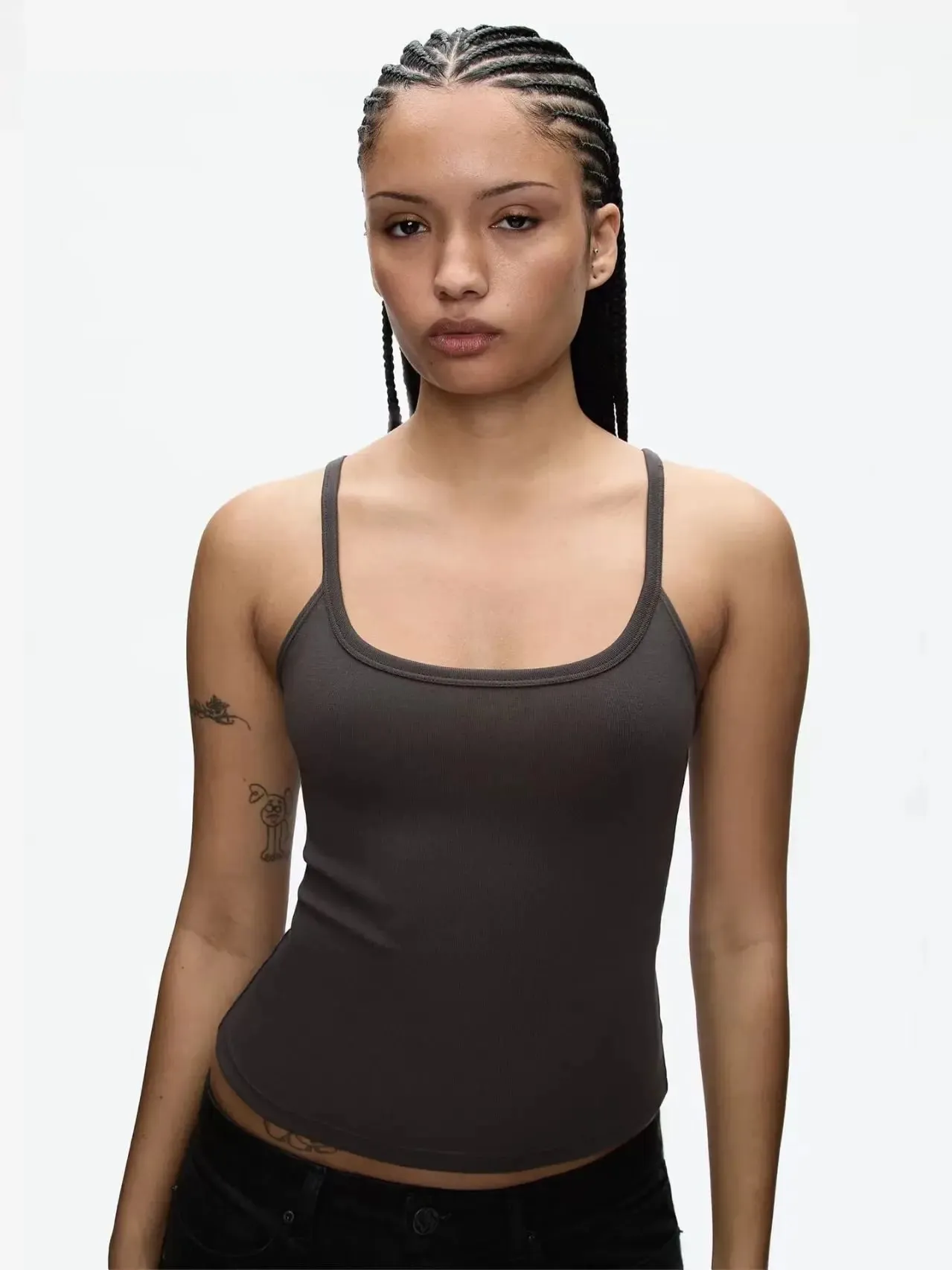 Tank American Style Crew Neck Slim Fit Stretch Basic Crop Top Sweet & Cool Sexy Camisole Vest — image 8