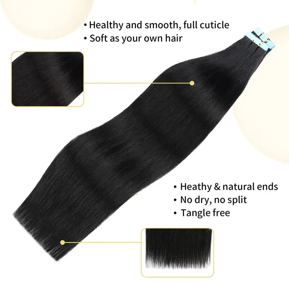 Doreen hair Tape in Hair Extensions 100% Real Human Hair Short 12" 14" 16" Cheap Stock for Sale Natural Color Grey hair In It