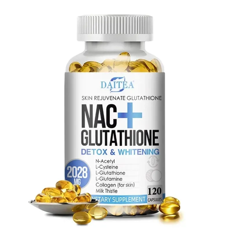 Daitea NAC Supplement - Milk Thistle Glutathione Collagen Capsules - Skin Health & Vitality Detoxification Immune Support