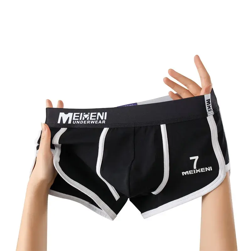 ผู้ชายกางเกงว่ายน้ำ Fashoin ยืด Arrow กางเกงขาสั้น U กระเป๋านูน Breathbale Underpants Calzoncillo Hombre ชุดชั้นใน 3D Crotch Boxer