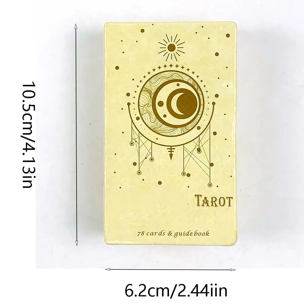 Tarot Cards Board Game Paper Instruction Manual Classic Design For Beginners & Pros Ideal For Divination Meditation & Gifts