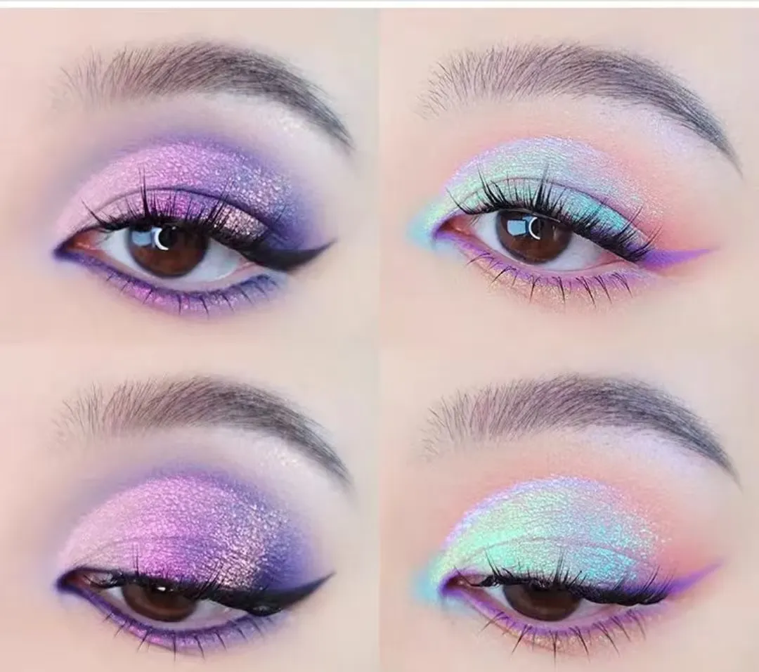 Eyeshadow Palette Chameleon Glitter Metallic Shimmer Glitter Eye Shadow Gradient Colors Fine Flash Eye Makeup