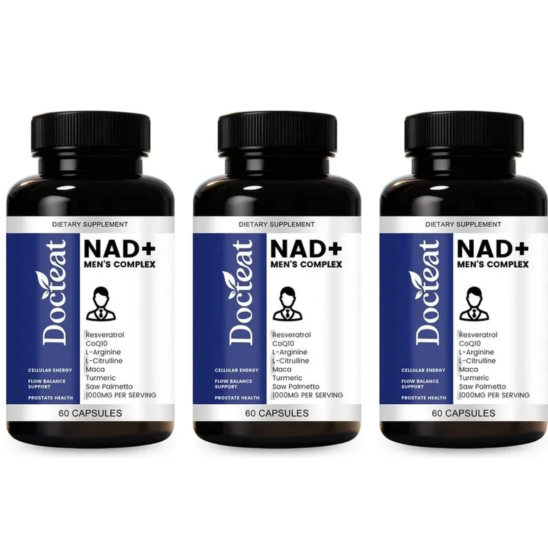 Docteat NAD+ Men's Complex Capsules for Daily Energy Metabolism and Circulatory Support Male Vitality Balance 60 Capsules