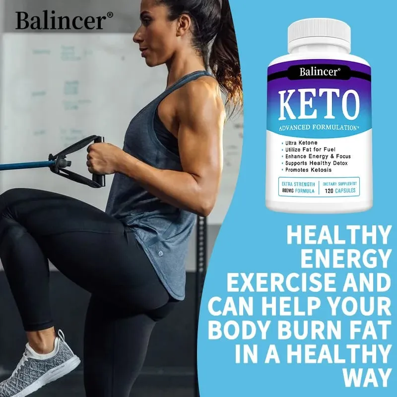 Keto Capsules Support Metabolism Body Management Burn Belly Fat Energy Boost Digestive & Immune Health for Men and Women