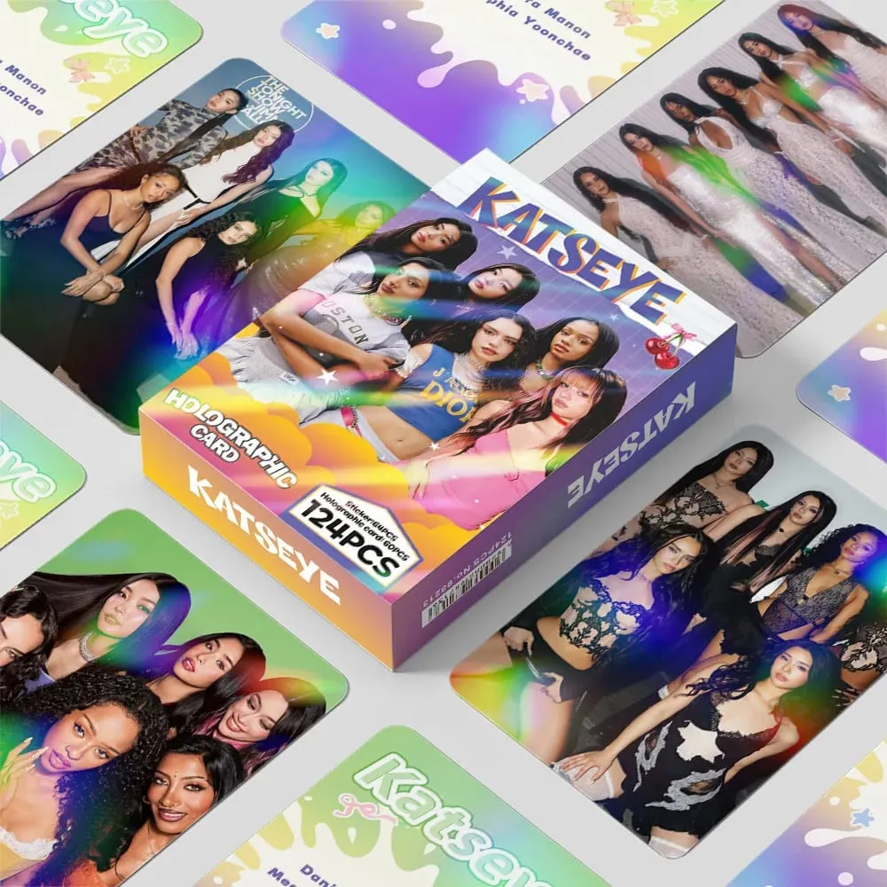 124pcs KATSEYE New Album Photocards Stickers Kpop Merch Lomo Cards Set Fans Collection Cards Gifts