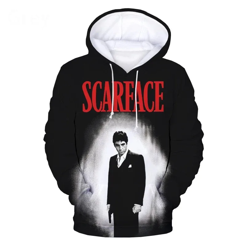 Scarface Movie 3D Print Hoodies Men Women Fashion Streetwear Oversized Sweatshirts Hoodie Male Pullovers Tracksuit Man Clothing