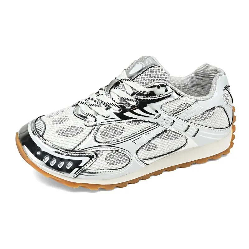 Stylish Men's Lace-Up Sneakers All Season Casual Shoes Spring Summer Retro Skate Shoes