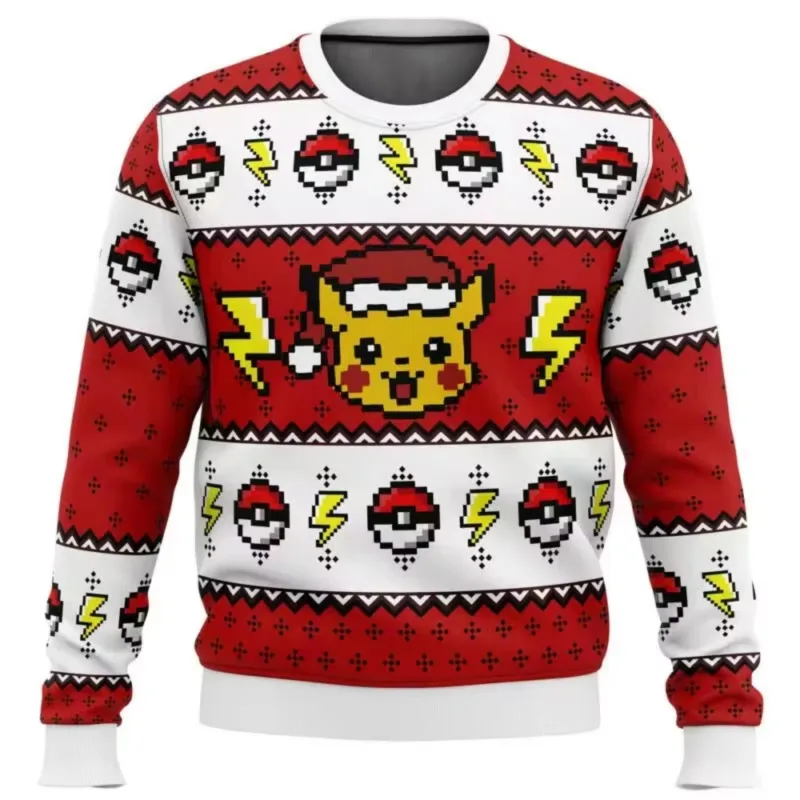 Sudadera con capucha de Pokémon Pikachu para hombre, ropa deportiva de dibujos animados de Anime, regalo de Navidad feo amarillo, moda para parejas, 2026
