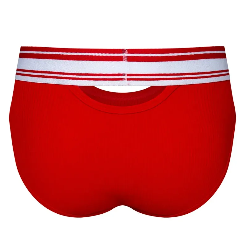 Jockmail Mens Underwear New Arrivalmen Briefs Plaid Pit Cotton Sexyu Bag Front and Rear Openings Cut Outlow Waist Breathable