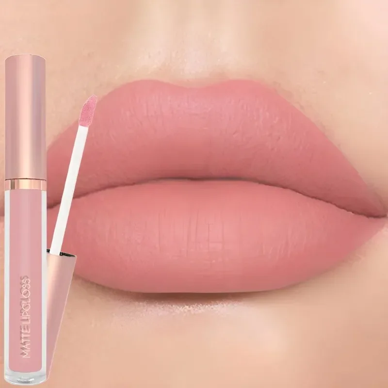 12 cores fosco veludo sexy brilho labial à prova dlong água de longa duração antiaderente copo lábio esmalte nude batom líquido lábios maquiagem cosméticos