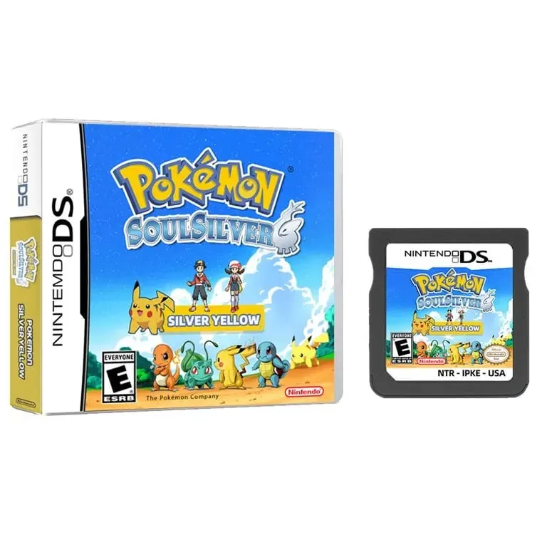 Anime Pokemon Series NDS Game Cartridge Video Game Console Moemon Silver Yellow KAIZO MoonBlack2 Hobby Collection Gifts Toys