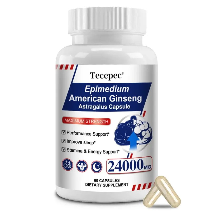 Ginseng & Astragalus Capsules Supports Strength Endurance & Energy Promotes Sleep Natural Immune Support 30/60/120 Capsules