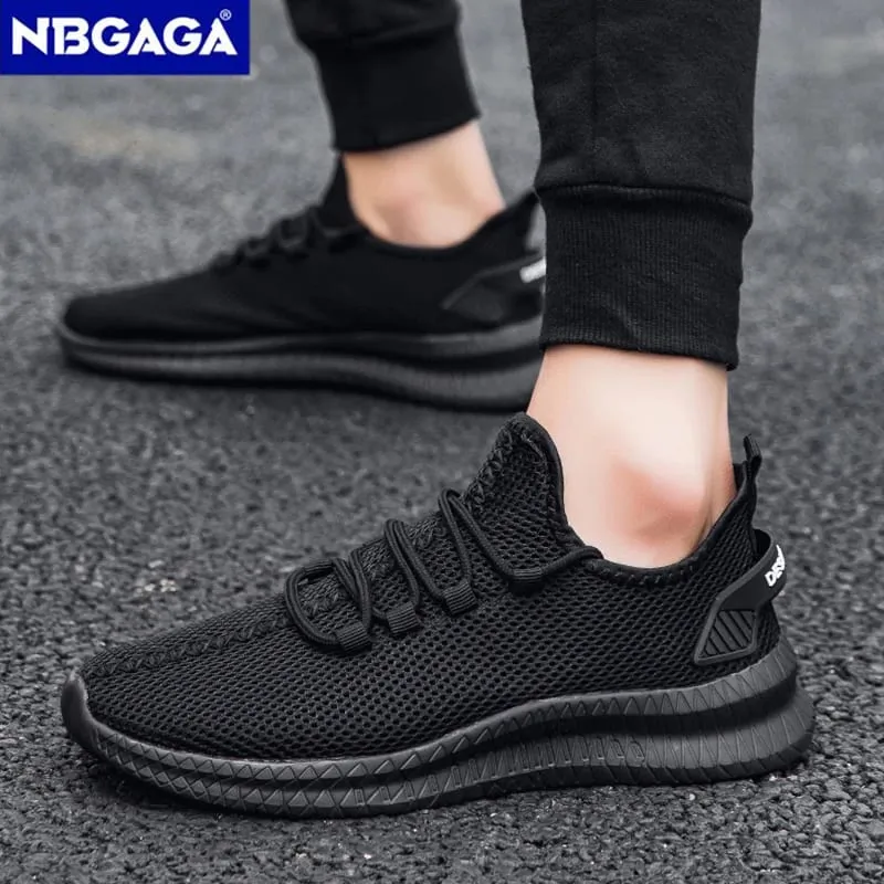 Lightweight Men's Black Sneaker Casual Sport Running Lace-up Outdoor Man Breathable Mesh Walking Shoes