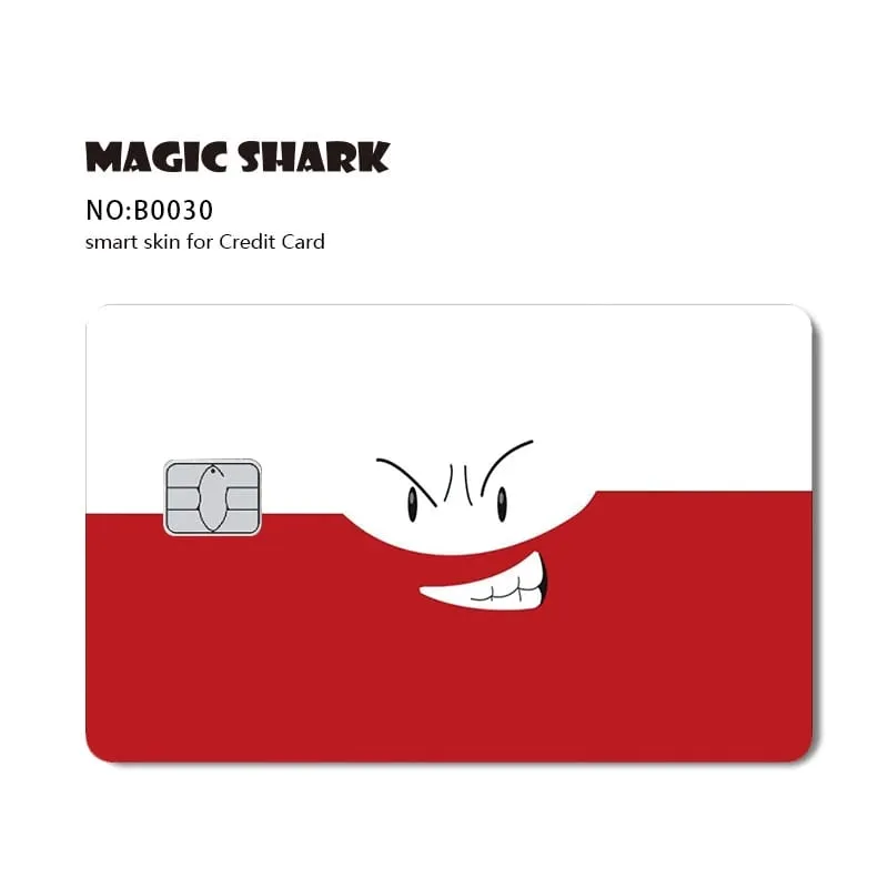 Maigc Shark Cute Pokémons Mewtwo Eevee Pikachu Gengar Adesivo Capa de filme para cartão de crédito de débito sem desbotamento