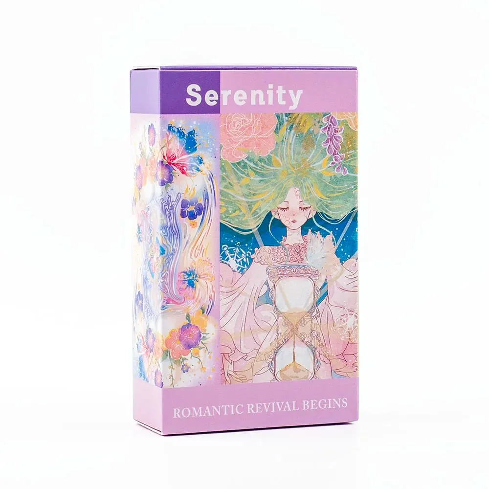 Serenity ROMANTIC REVIVAL BEGINS 80Pcs Fate Divination Tarot Cards FortuneTelling Card Games Party Board Game 10.3*6CM
