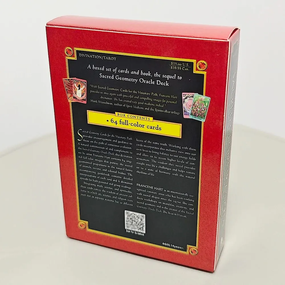 Sacred Geometry Cards for The Visionary Path 10.4*7.3cm - 64 Pcs Oracle Cards Integrating Math Science and Spirituality