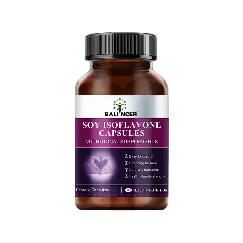 Soy Isoflavone Capsules Women's Health Hormone Balance Menopause Relief Mood Support Non-GMO Female Nutritional Supplement — image 10