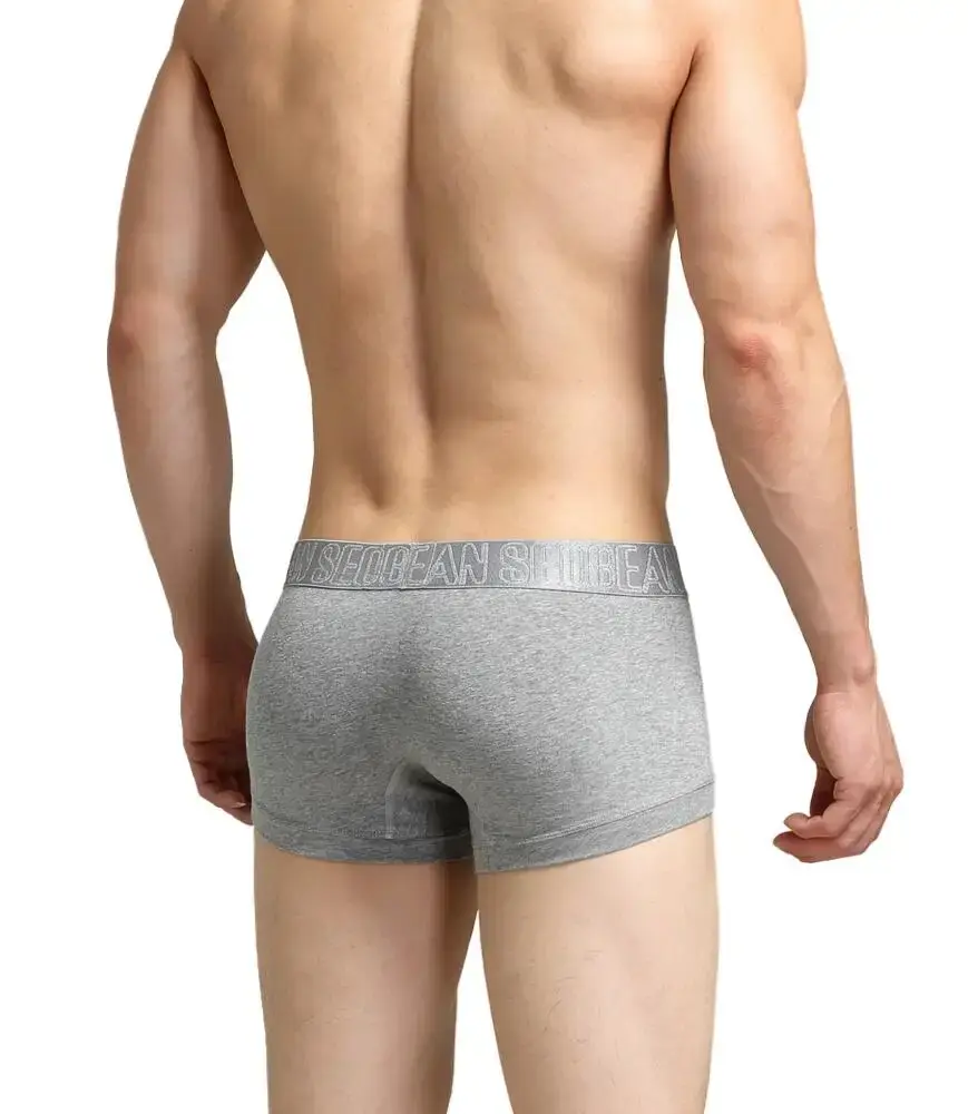 Heren boxershorts van ademend katoen, U-bolle buidel, lage taille, zacht stretchondergoed voor dagelijks casual en intiem gebruik