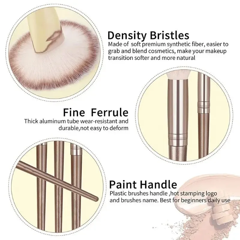 3-20PCS Makeup Brushes Soft Fluffy Makeup Brush Set Cosmetic Tools for Foundation Powder Eyeshadow Kabuki Blending Beauty Tool
