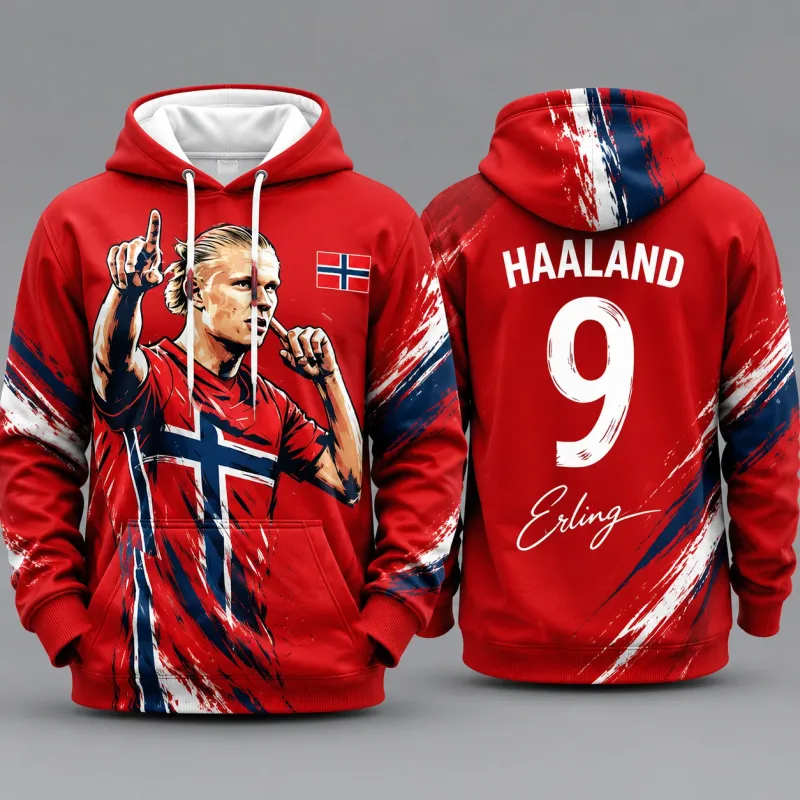 Norwegian Football Jersey 3D Print Men Sweatshirt Autumn/Winter Hoodies Y2k Hoodies for Men Men Clothing Streetwear Harajuku