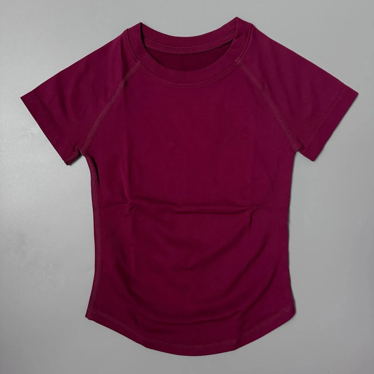 Women Elastic Slim Short Sleeve T-Shirt Soft Breathable Casual Top for Gym Yoga Jogging Fitness Daily Wear