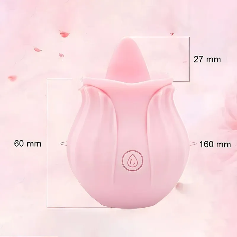 Roseformad vibrator Kroppssäker sexleksak i silikon för kvinnor Vattentät Uppladdningsbar Multi-Speed ​​Vibrationer Diskret vuxenpresent