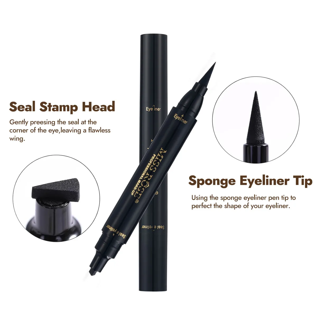 Black Eyeliner Liquid Long Lasting Eyeliner Pen Rich Delicate Color Smooth Application Daily Eye Makeup Cosmetic Pen