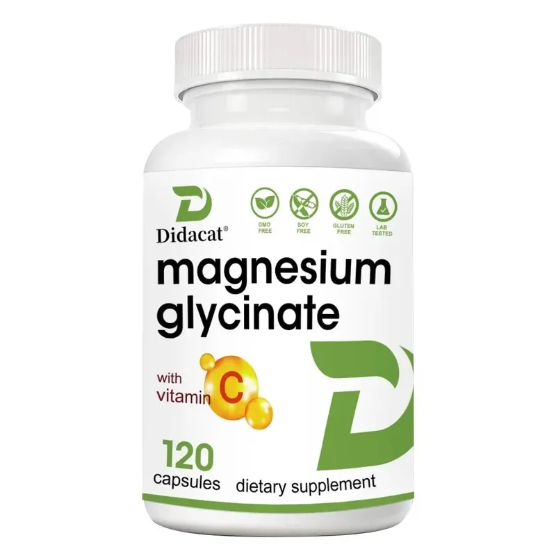 Magnesiumglycinat 1000 mg 120 vegetarische Kapseln – hochreines Spurenelement für die Gesundheit von Muskeln, Gelenken, Herz und Verdauung