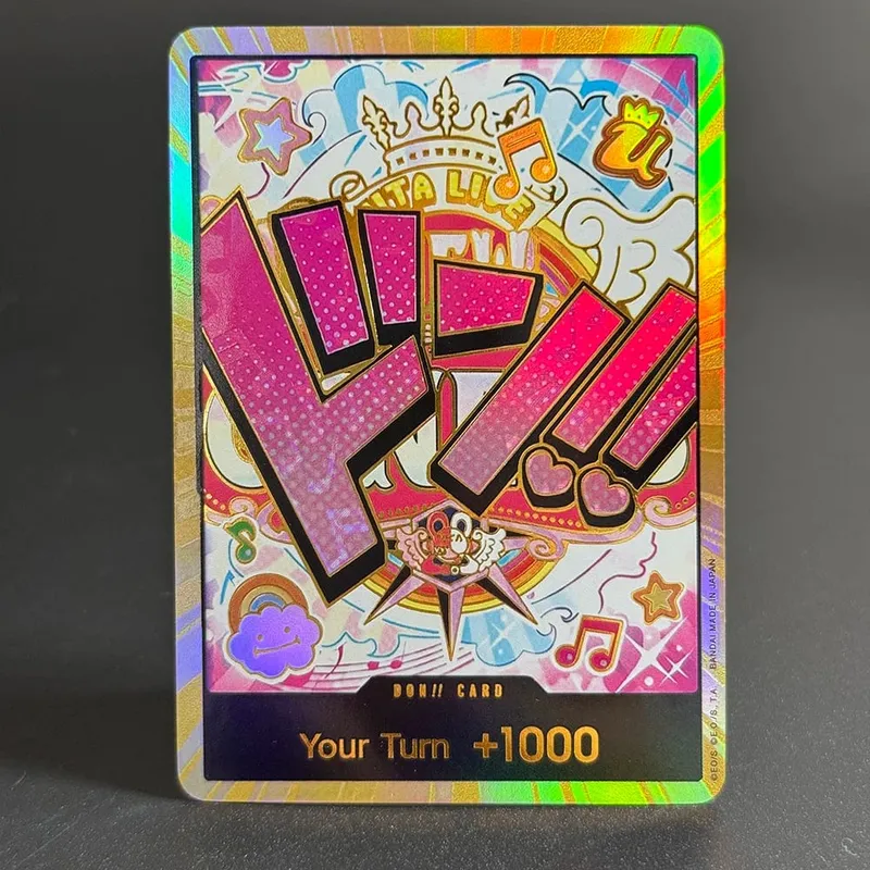 10PCS DON OPCG English TCG Gold DON!!! Collection Cards Zoro Ace Doflamingo Rebecca FOIL NM Refraction Flash Cards ToyGifts OPCG