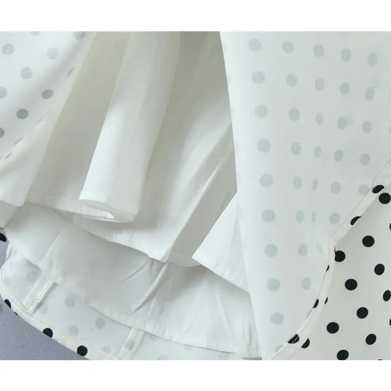 Phong Cách Pháp Retro Chấm Bi V Sâu Dây Đầm Nữ Hở Lưng Chữ A Mỏng Ngọt Ngào Thanh Lịch Mini Áo Mùa Hè Áo Dây
