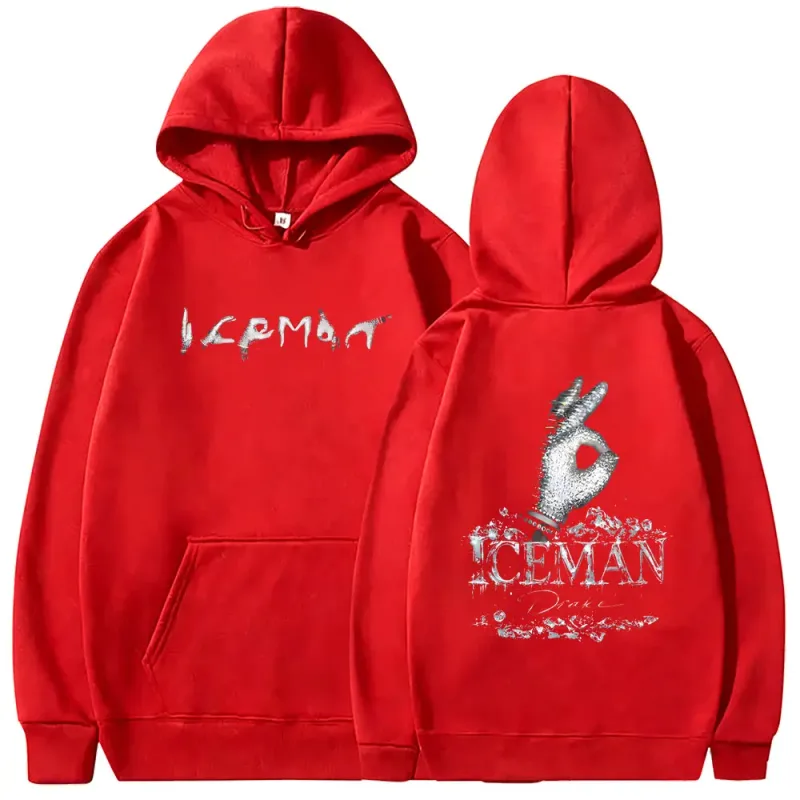 Rapper Drake ICEMAN Album Double Sided Print Hoodie Men Women Fashion Hip Hop Oversized Streetwear Men's Casual Vintage Hoodies