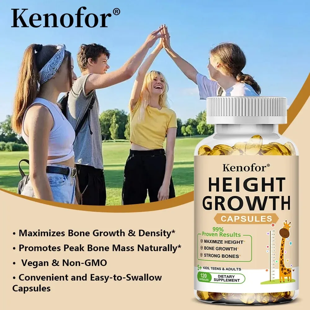 Height Growth Supplements - Supports Bone and Joint Health Natural Height Growth Promotes Absorption and Boosts Immunity