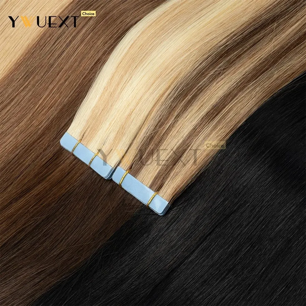 30G-50G Invisible Tape in Human Hair Extensions Machine Remy Natural Straight Hair 20pcs/pack Natural Look Hair Easy Application