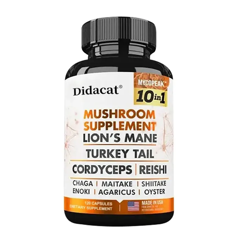 10x Mushroom Complex - Brain Nervous System Health and Memory Supplements Immunity Sleep Energy Mood Support