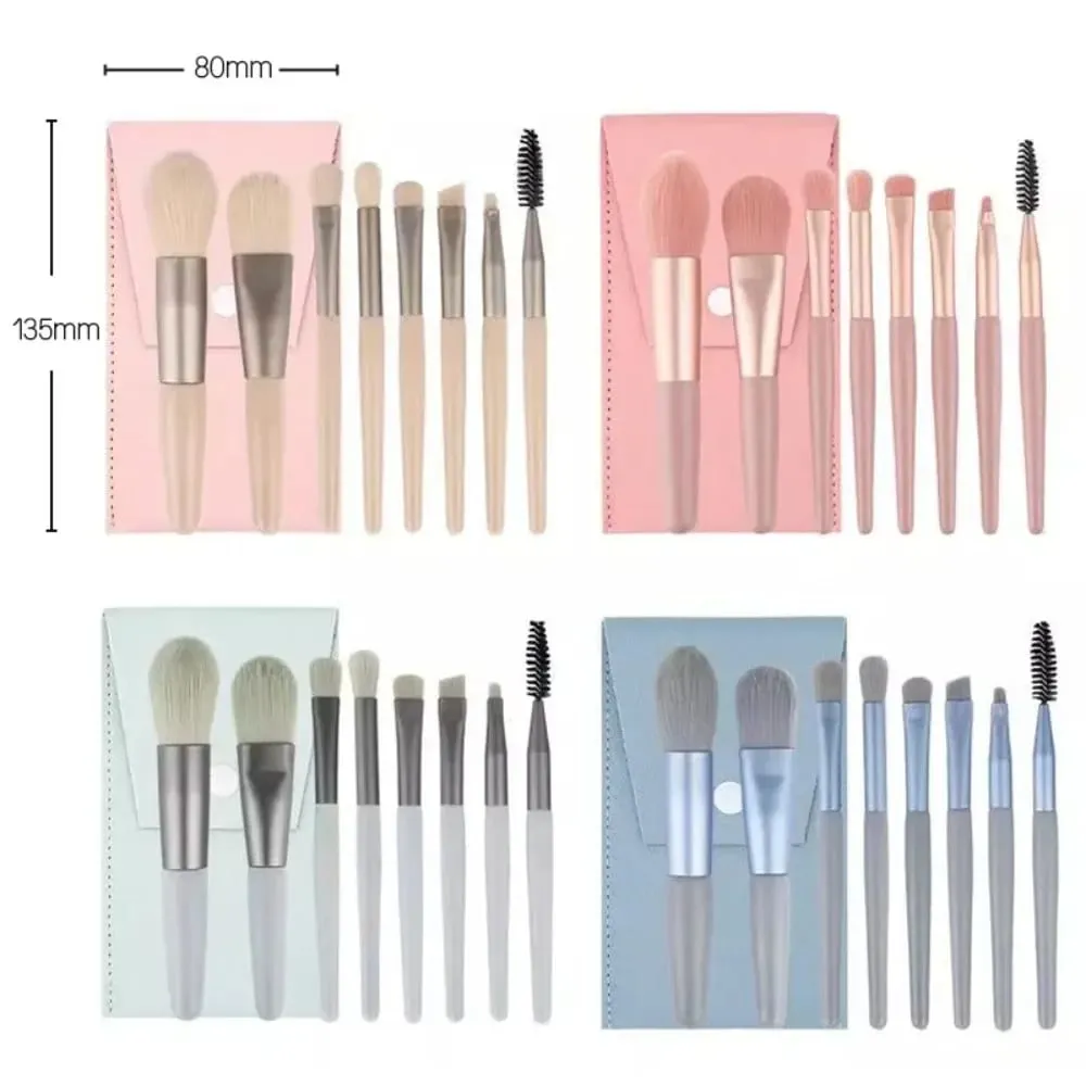 8pcs/bag Soft Fluffy Makeup Brushes Set for Cosmetics Foundation Loose Powder Eyeshadow Kabuki Blending Makeup Brush Beauty Tool