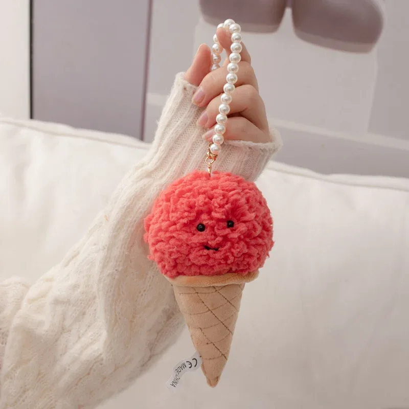 Lindo dibujo animado helado juguete de peluche comida rellena Snack almohada cojín cono niños juguetes Kawaii decoración de la habitación regalo de cumpleaños para niños