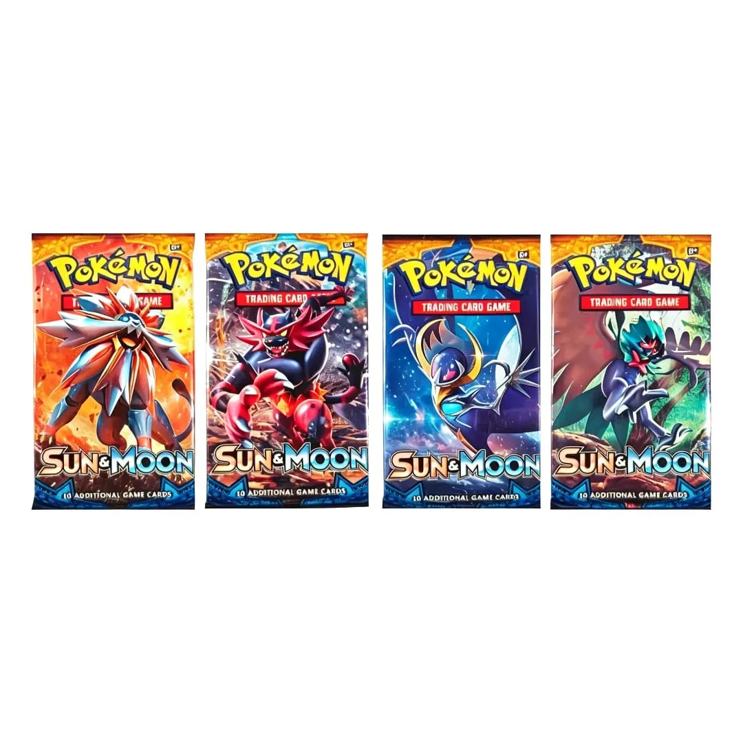 Pokemon TCG SUN & MOON Booster Box 36 Packs English Sealed Display Box Collectible Trading Card Game for Kids gift
