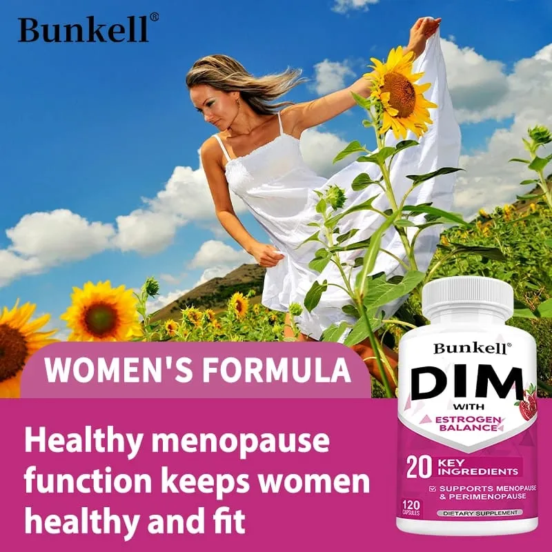 DIM Supplement 150mg Capsules with Black Pepper Extract Natural Plant Nourishment for Daily Body Wellness Balance for Women