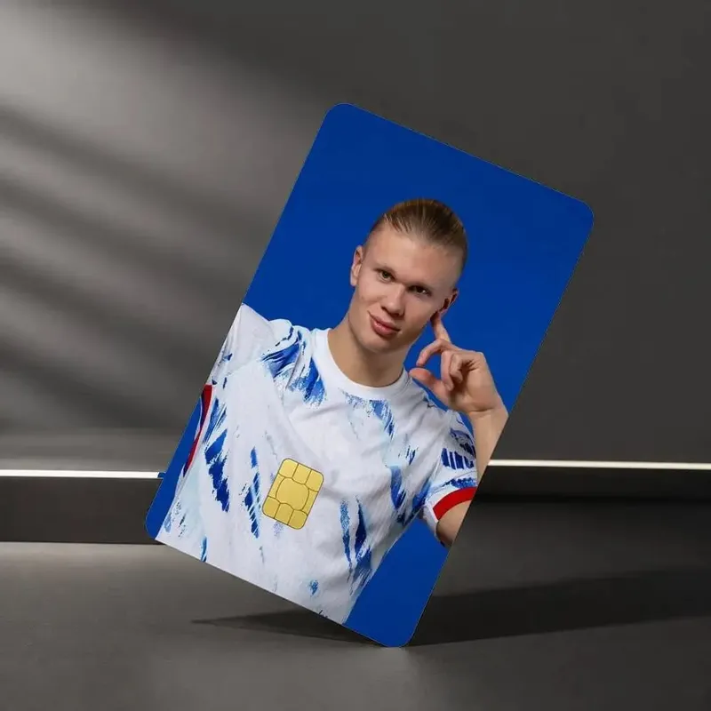 Football Star E-Erling H-Haaland Sticker Film Tape Skin for Credit Card Debit Card Waterproof Stickers
