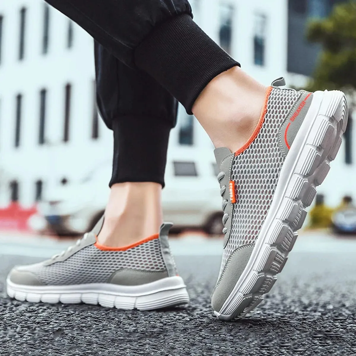 Men Casual Mesh Shoes Summer Breathable Everyday Walking Sneakers Lightweight Non Slip Driving Loafers