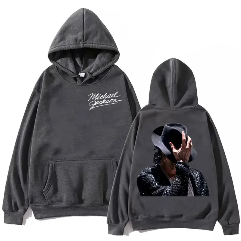 90's Singer Michael Jackson Graphic Hoodies Fashion Rock Vintage Hooded Sweatshirts Men Women Casual Fleece Oversized Pullovers