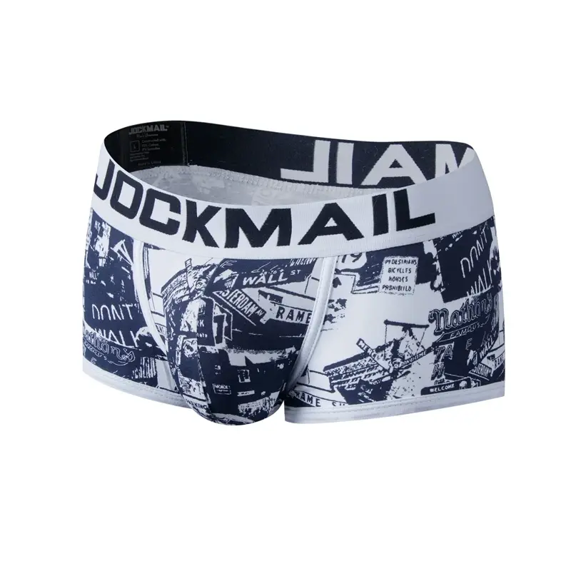 Male Panties Breathable Boxers Cotton Sexy Men Underwear U convex pouch Gay Underpants Printed 17 models boxershorts