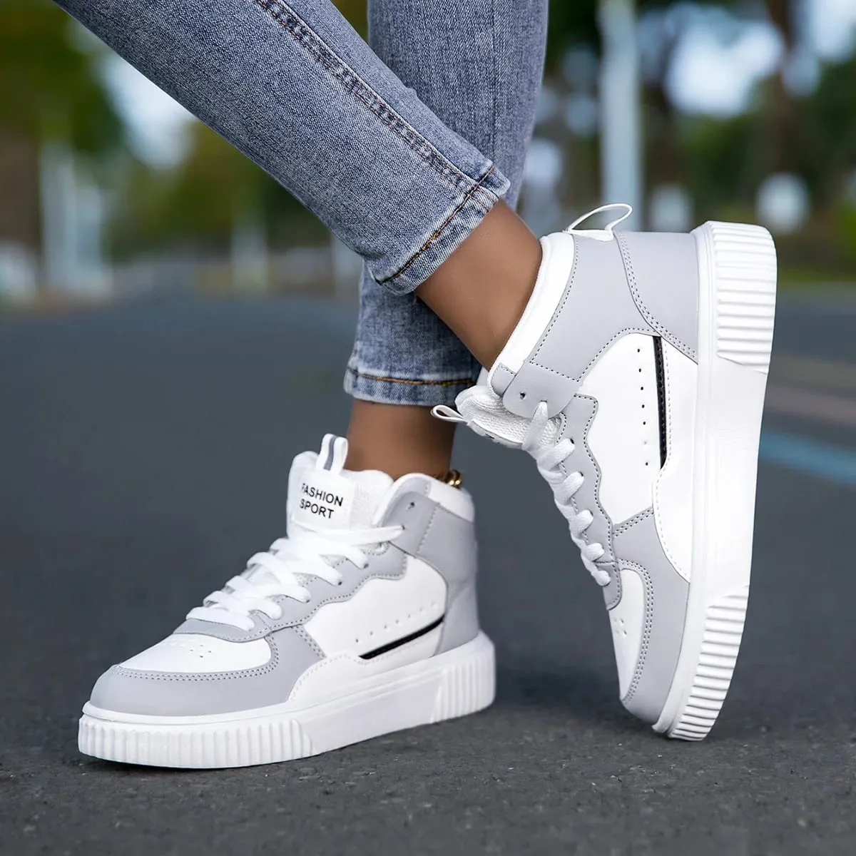 Four Seasons Men's Casual Work Shoes Leather Waterproof White Sports Sneakers Men's Trendy Style