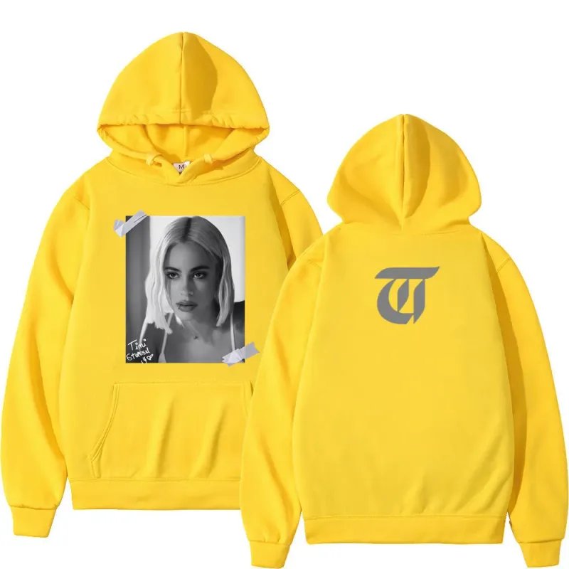 Singer Tini Stoessel Album Vintage Graphic Hoodie Men Women Aesthetic Trend Sportswear Long-sleeved Harajuku Casual Hoodies Tops